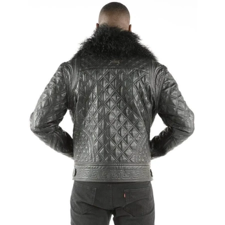 pelle pelle quilted black biker jacket, pelle pelle store, pelle pelle jacket, black leather jacket
