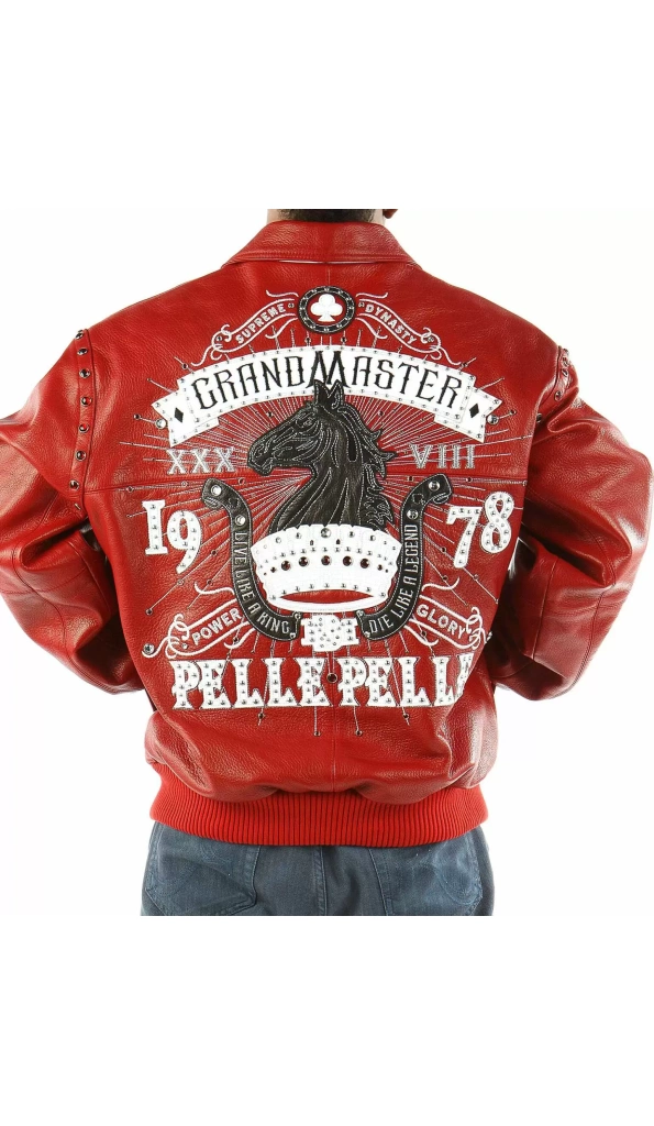 Pelle Pelle Red Studded Leather Jacket
