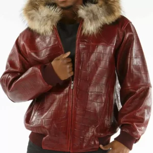 Pelle Pelle Red Leather Studded Jacket view 2