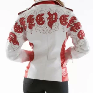 Pelle Pelle White Studded Leather Jacket