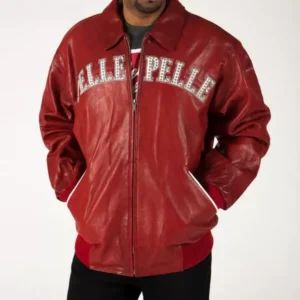 Pelle Pelle Red Worlds Best Studded Jacket view 2