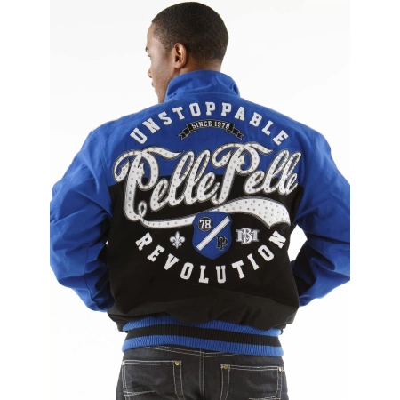 Pelle Pelle Revolution Black And Blue Jacket view 1