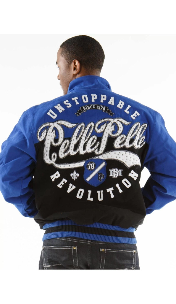 Pelle Pelle Revolution Black And Blue Jacket