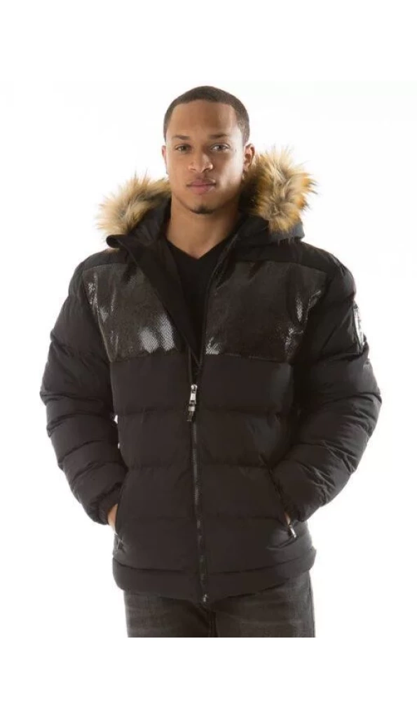 Pelle Pelle Snakeskin Bubble Coat