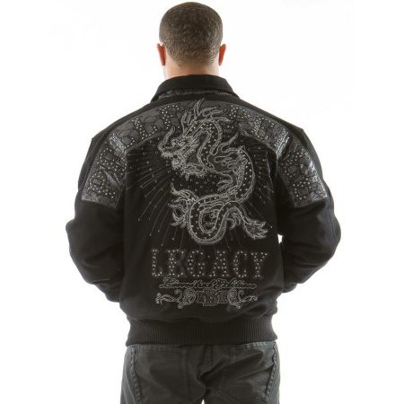 pelle pelle snakeskin dragon jacket, pelle pelle store,black wool jacket