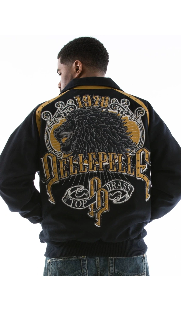 Pelle Pelle Top Brass Navy Blue Coat