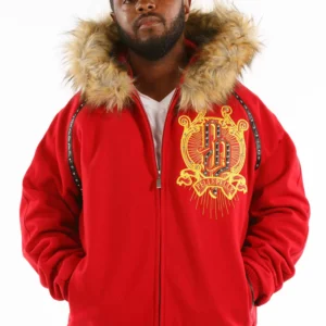 Pelle Pelle Top Brass Red Coat view 2