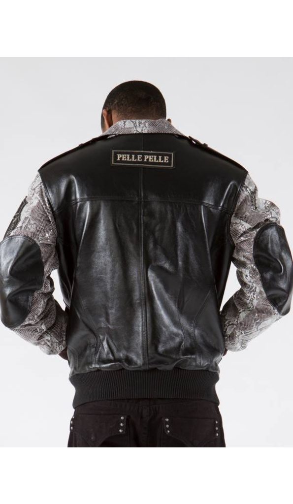 Pelle Pelle Black Plushfoil Print Jacket