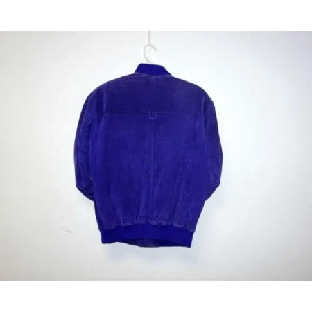 Pelle Pelle Purple Suede Bomber Jacket view 2