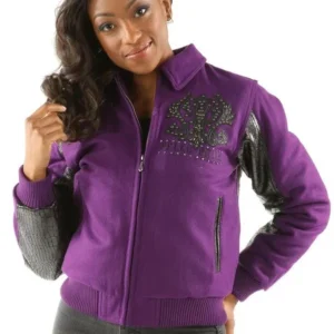 Pelle Pelle Women Purple Bomber Jacket view 2