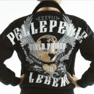 Pelle Pelle Black Varsity Jacket