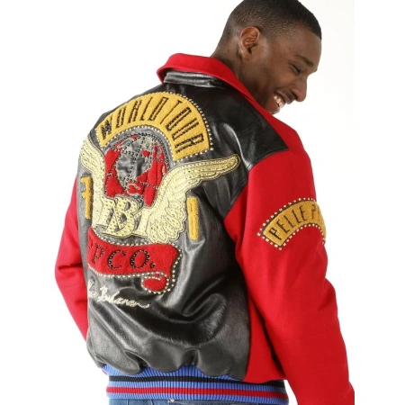 Pelle Pelle World Tour Red Bomber Jacket view 2