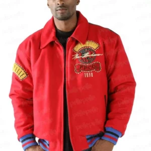 Pelle Pelle World Tour Red Bomber Jacket view 3