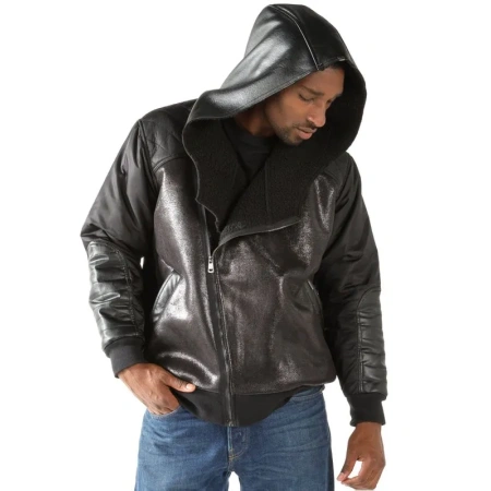 Pelle Pelle Bomber Leather Black Jacket
