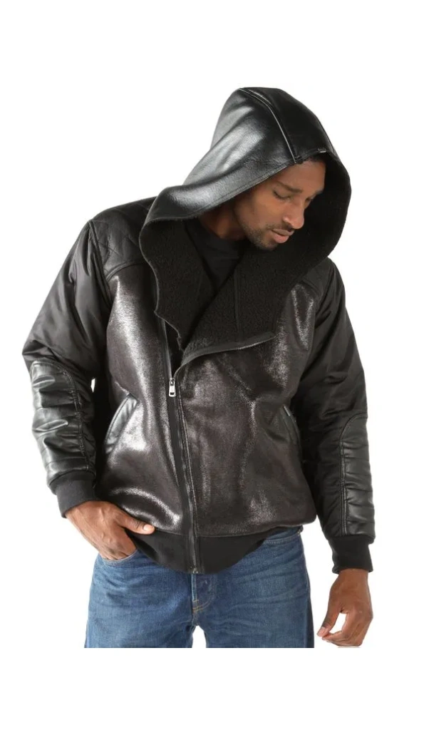 Pelle Pelle Bomber Leather Black Jacket
