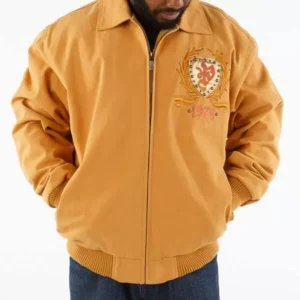 Pelle Pelle Yellow One Studded Wool Jacket view 2