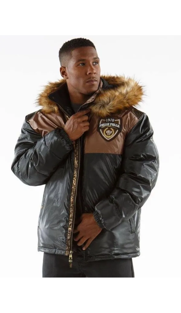 Pelle Pelle Gray Puffer Hooded Coat