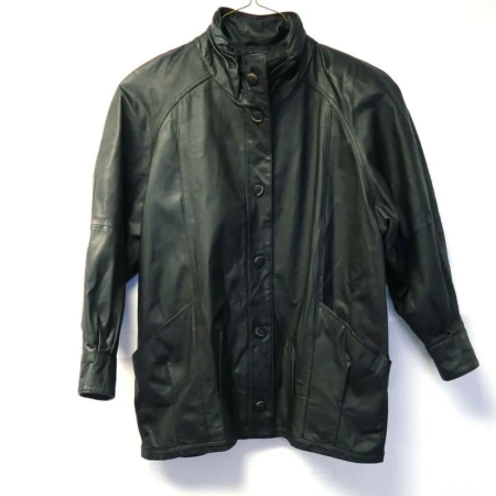 Pelle Pelle Button Black Leather Jacket view 1