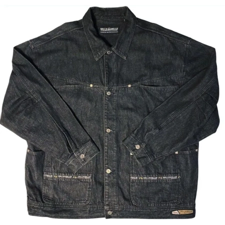 Pelle Pelle Mens Black Denim Jacket