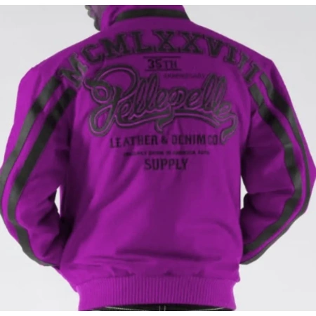 Pelle Pelle Mens Marc Buchanan Purple Jacket