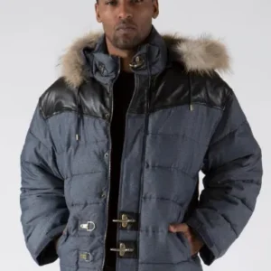 Pelle Pelle Mens Denim Blue Color Jacket view 1
