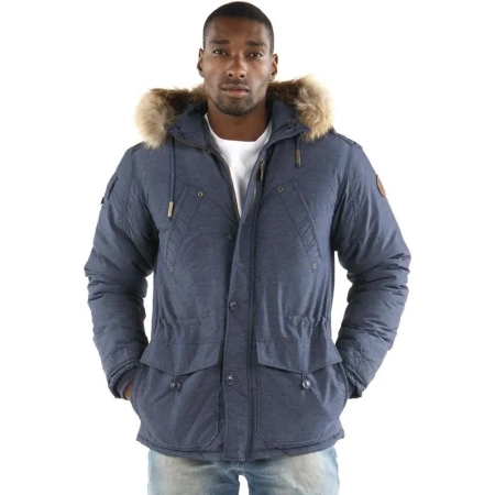 pelle pelle navy blue fur hooded wool jacket, pelle pelle store, pelle pelle jacket, navy blue jacket