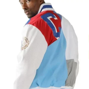 Pelle Pelle White And Blue Dunk Jacket view 2