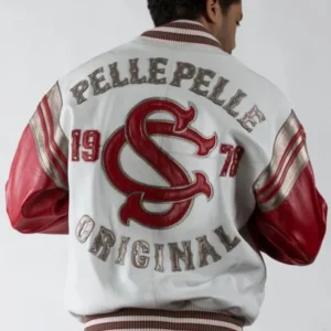 Pelle Pelle White And Red Leather Jacket