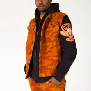 Pelle Pelle Yellow Camo Denim Track Suit