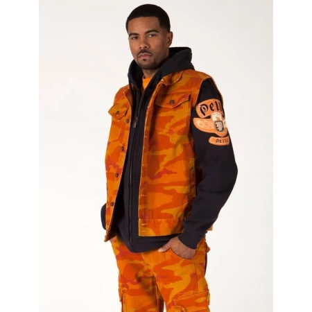 Pelle Pelle Yellow Camo Denim Track Suit