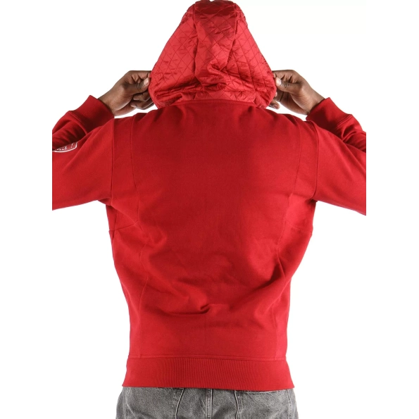 pelle pelle nylon cabernet hooded midlayer, pelle pelle store, pelle pelle jacket, red jacket