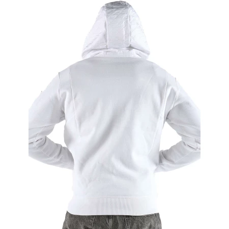 pelle pelle nylon white hooded midlayer, pelle pelle store, pelle pelle jacket, white jacket