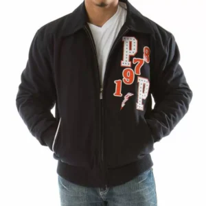 Navy Pelle Pelle Tiger Wool Jacket view 2