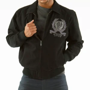 Best Pelle Pelle Black Zipper Wool Jacket view 2