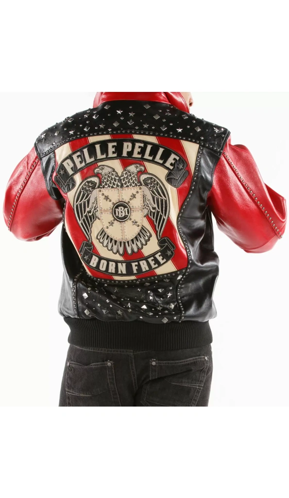 Pelle Pelle Black Red Born Free Jacket