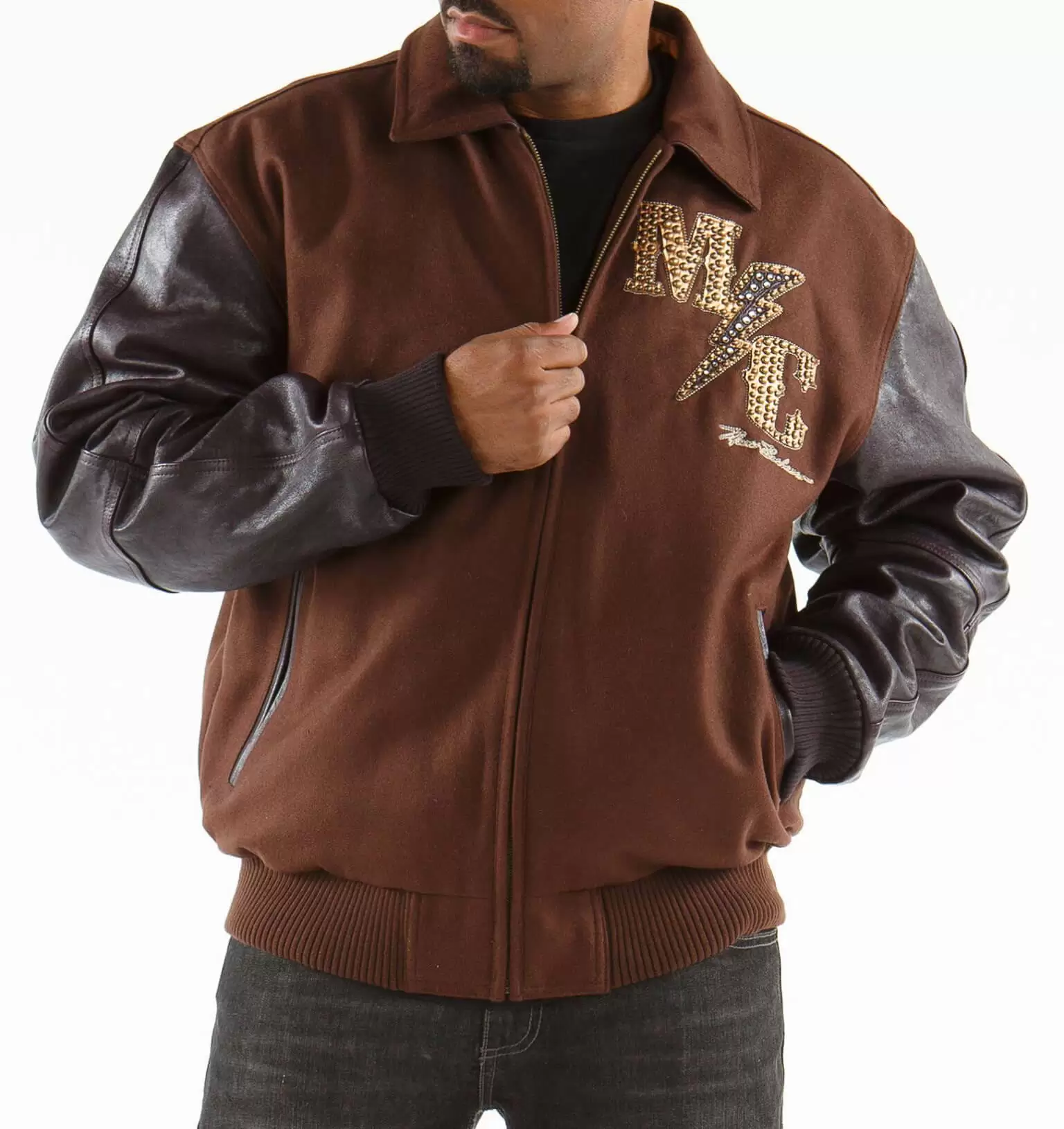 Pelle Pelle Brown Ceremonies Varsity Jacket view 2
