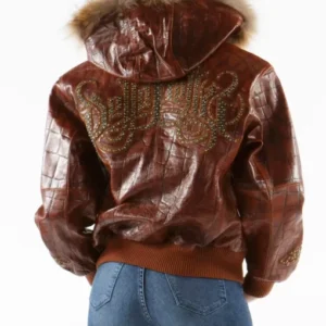 Pelle Pelle Brown Leather Studded Jacket
