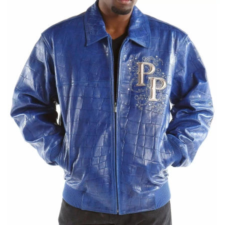 Pelle Pelle Crest Blue Leather Jacket