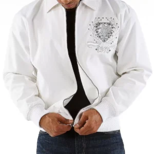 Pelle Pelle White Studded Jacket view 2
