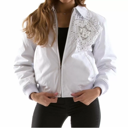 Pelle Pelle White Diamonds Queen Jacket view 2