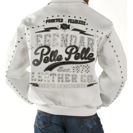 Pelle Pelle White Legendary Zipper Leather Jacket