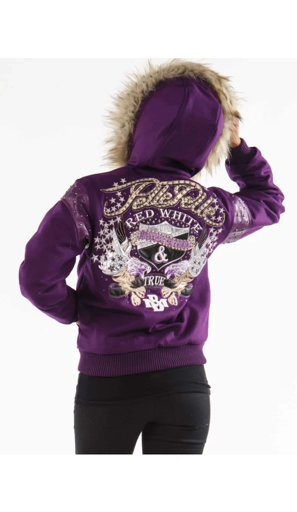 Purple Pelle Pelle MB Fur Hood Jacket