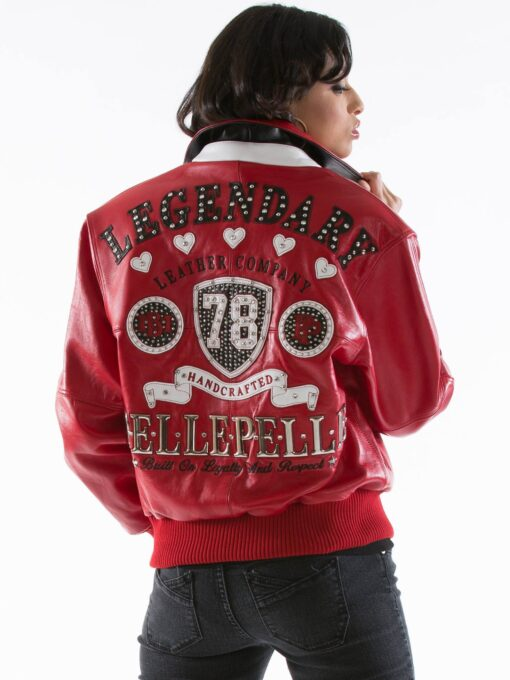 Pelle Pelle Bejeweled Leather Jacket