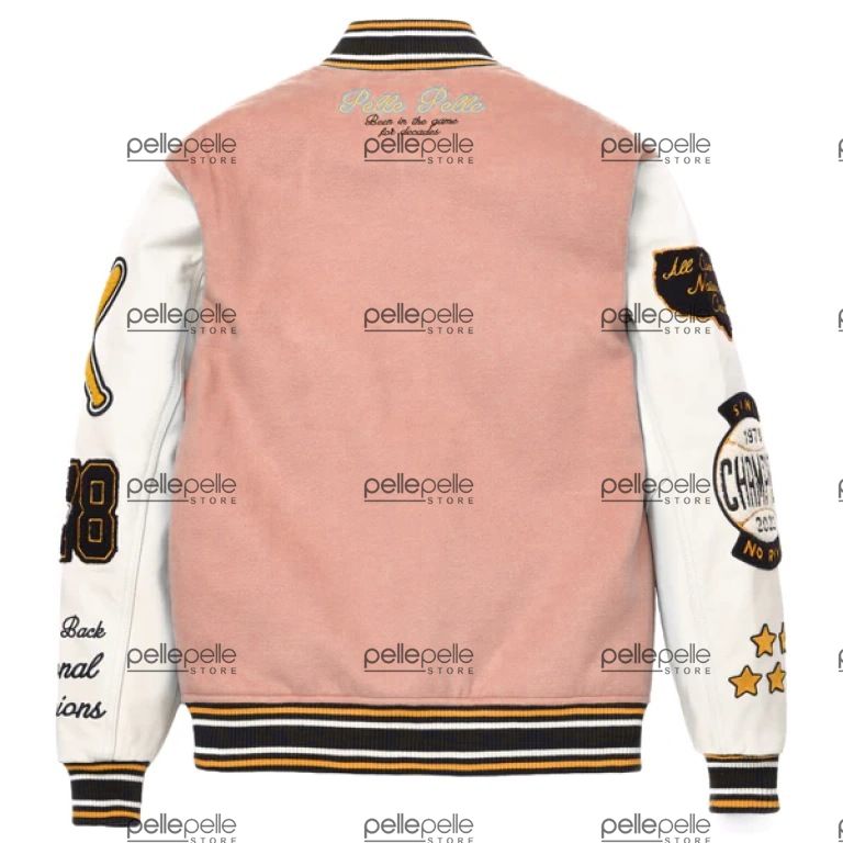 Pelle Pelle Light Pink Varsity Jacket view 2
