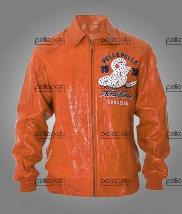 Pelle Pelle Orange Soda Club Leather Jacket view 2