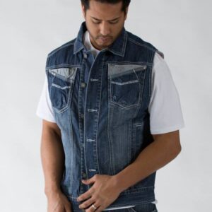 Bold Pelle Pelle Blue Sleeve Less Denim Jacket