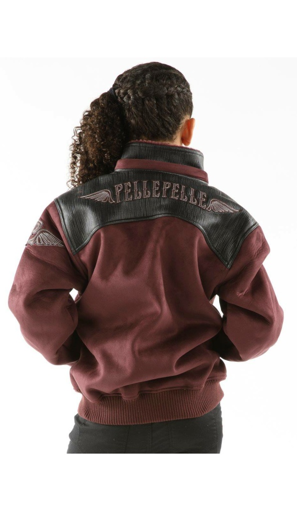 Exclusive Pelle Pelle Kids Maroon Wool Jacket