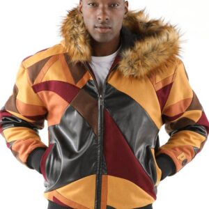 Pelle Pelle Yellow Abstract Woolen Jacket