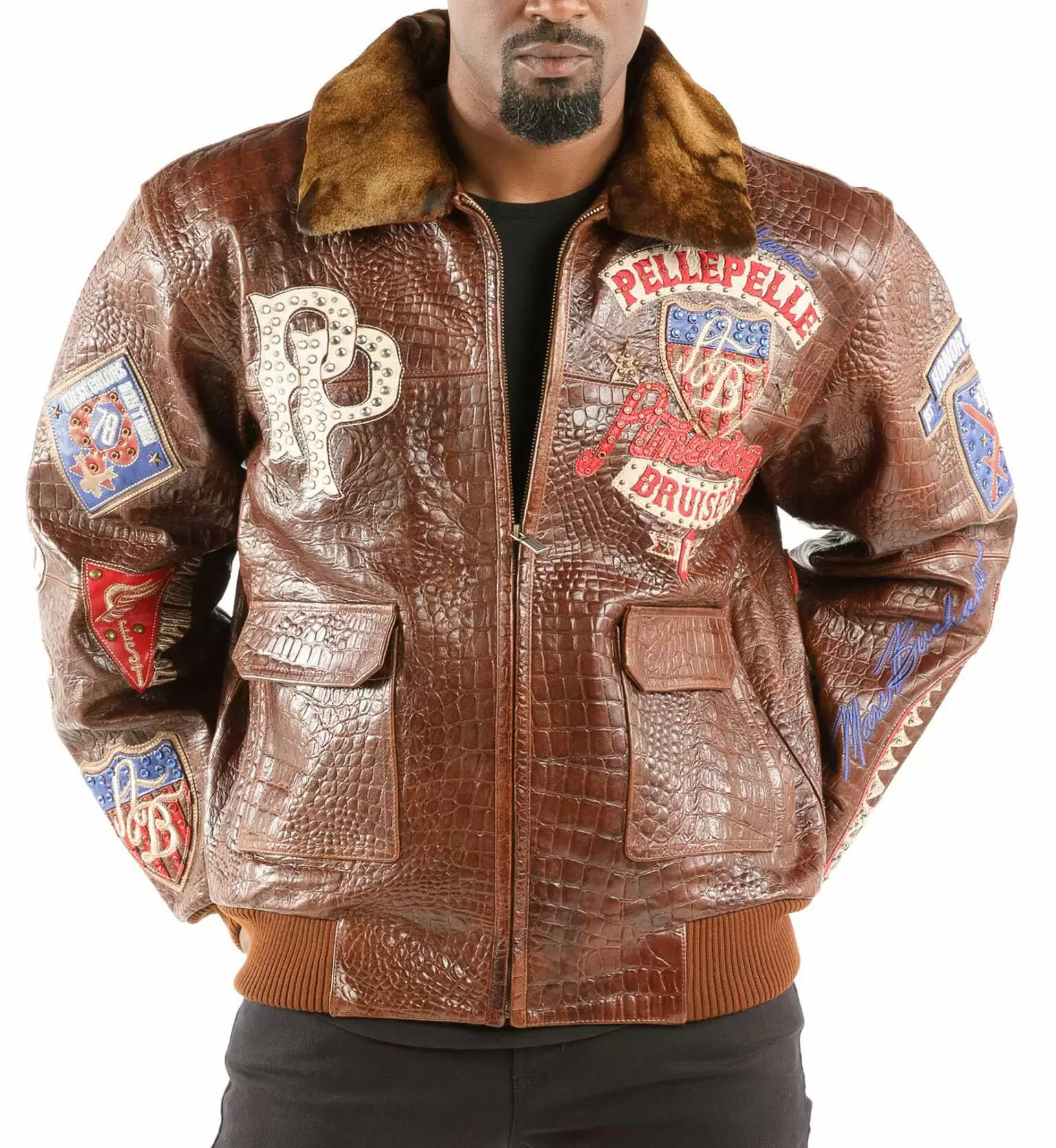 Pelle Pelle DarkBrown Bruiser Leather Jacket view 1