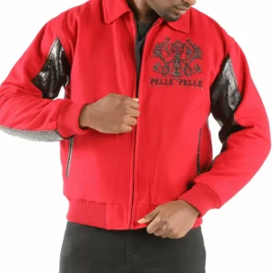 Pelle Pelle Black Red Forever Fearless Jacket view 2